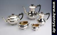 5-teiliges Kaffee- bzw. Teeset, Sheffield 1895, 925er Silber, Vertreiber Pearce & Sons Leeds Meistermarke HS - Henry Stratford, einer der ...