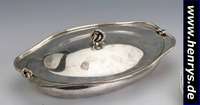 Deckelschüssel, Koch & Bergfeld, Jugendstil, um 1910, Knotenform, 925er Silber, Gew. ca.980 g, Maße ca. 31 x 22 x 5 cm
