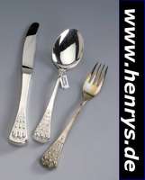 18-teiliges Rosenthal Frühstücksbesteck, 925erSilber, Serie "Classic Rose", best. aus:6 Frühstücksmesser (Klingen Stahl, Griffe ...