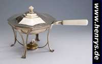 Rechaud / Amerika um 1930, Sterling Silber,reines Art-Deco, Hersteller Gorham/Rhode Island, einer der angesehensten Silber- schmiede in den USA, ...