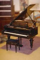 Flügel, C.Bechstein, Flügel-u.Pianofabrik, Hoflieferant, um 1890/1900, schwarz lackiertes Holz, Stahlrahmen, Elfenbein- Tastatur, Resonanzboden in ...