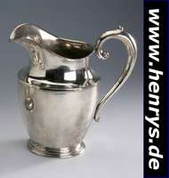 Karaffe, Amerika, Wallace, 925er Silber, schlichte, zeitlose Form, Fuß getreppt, ca. 615 g, H. ca. 22 cm, min. verbeult