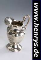 Milchkaraffe, Mexiko, 925er Silber, massiveVerarbeitung, Rand abstrakt floral, H. ca. 18 cm, ca. 410 g