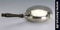 Kasserolle, Mexiko, 925er Silber, schlichte, zeitl. Form, Holzgriff, D. ca. 16 cm, Griffl. ca. 12 cm, ca. 340 g