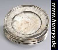 9 Untersetzer, Amerika, 925er Silber, klassische, zeitlose Form, Rand dreifach ge- rillt, D. ca. 13 cm, total ca. 315 g