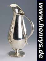 Krug, deutsch, Wilkens Bremen, 925er Silber, glatte, schlanke Form, klassisch, H. ca. 30 cm, ca. 730 g