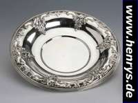 Anbietschale, Amerika, Wallace, 925er Silber, Barockstil, Durchbrucharbeit, abstr.- floral verziert, H ca. 3 cm, D ca. 28 cm, ca. 410 g, min. ...