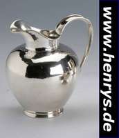 Kleiner Krug, deutsch, 30er Jahre, reine Treibarbeit, 830er Silber, H ca. 12 cm, ca. 195 g