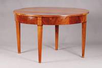 Konsolen- bzw. Klapptisch, Biedermeier, süddeutsch um 1820/30, Korpus z.T. Nußbaum massiv bzw. Zarge Weichholz, Zarge Wurzelnußfurnier gespiegelt ...
