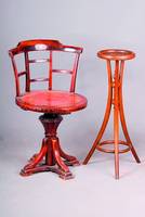 Blumensäule, Thonet, um 1910-20, Bugholz, H.ca.76cm, D.ca.40 (unten) bzw.24cm (oben)