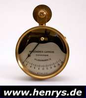 WEZSSAEKER-CARRERE Dunkerque, Druckmessgerät, bez. Etalon wohl für Referenzzwecke, Frankreich 40er Jahre, Messing, D. ca. 105 mm, Funktion nicht ...