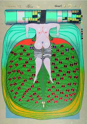 Hundertwasser, Friedensreich, 1928-2000, Hommage a Schröder-Sonnenstern, Farbsiebdruck mit Metallfolienprägung, num. 3101/4200 und von beiden ...