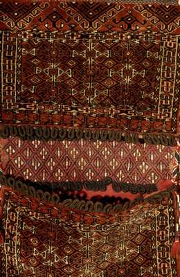 Yomuth Doppeltasche, Turkmenistan, um 1940,Wolle auf Wolle, ca. 95 x 58 cm, EHZ: 2