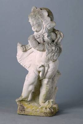 Gartenfigur, deutsch, um 1890, Steinguß, st. Gebr.-Sp., H. ca. 85 cm