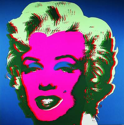 Marilyn, Farbsiebdruck nach Andy Warhol, rückseitig gestempelt Ed. Sunday B. Morning, und: Fill in Your own signature, ca. 91x91cm