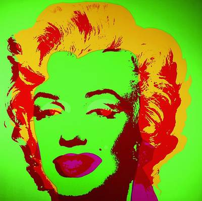 Marilyn, Farbsiebdruck nach Andy Warhol, rückseitig gestempelt Ed. Sunday B. Morning, und: Fill in Your own signature, ca. 91x91cm