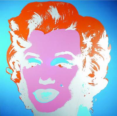 Marilyn, Farbsiebdruck nach Andy Warhol, rückseitig gestempelt Ed. Sunday B. Morning, und: Fill in Your own signature, ca. 91x91cm