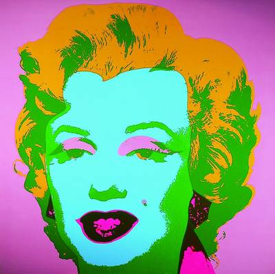 Marilyn, Farbsiebdruck nach Andy Warhol, rückseitig gestempelt Ed. Sunday B. Morning, und: Fill in Your own signature, ca. 91x91cm