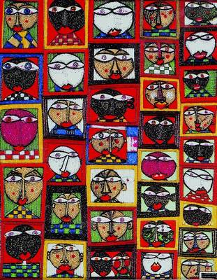 Hundertwasser, Friedensreich, 1928-2000, Europarat-Gipfelkonferenz Wien 1993, Farboffset und Briefmarke, handsign. und num. 720/3000, u.Gl., R.