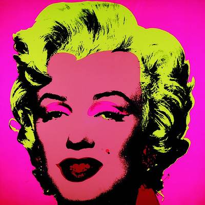 Warhol, Andy, 1928-1987, Marilyn, Farbsiebdruck, rückseitig gestempelt:fill in Your own signature und Edition Sunday B. Morning, dazu handsigniert ...