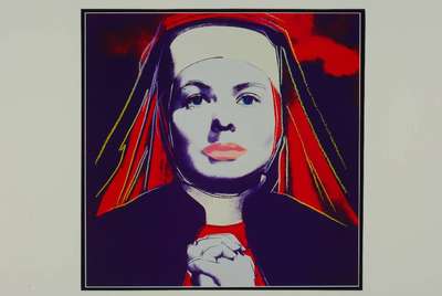 Warhol, Andy, 1928-1987, Portrait of Ingrid Bergmann, vier Farboffsets nach Siebdrucken aus dem Portfolio zur Ausst. Galerie Börjeson Malmö 1983, ...