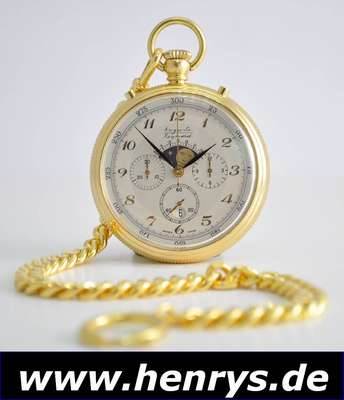 AUGUSTE REYMOND offene Herrentaschenuhr, Schweiz um 1985, Kronenaufzug, Metallgeh. hartverg., Boden & Glasrand aufgedr., Anz. v. Std., Min., kl. ...