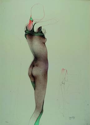 Bruni, Bruno, geb. 1935 Gradara/Italien, Farblithographie, handsigniert und num. 837/1000, ca. 87x62cm, unter Glas, Rahmen