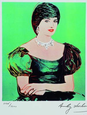 Warhol, Andy, 1928-1987, Lady Di, Farbsiebdruck, handsigniert und num. 1236/2400, ca. 24x20.5cm, rückseitig gestempelt sfmoma