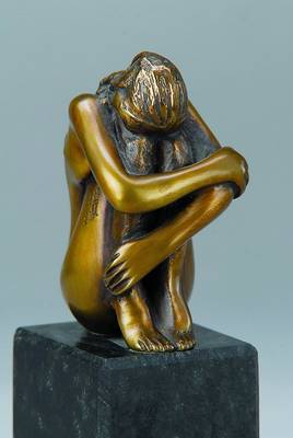 Bruni, Bruno, geb. 1935 Gradara, Mignon, Bronzeskulptur, signiert und nummeriert 482/ 480, H. ca. 8cm, Steinsockel, Gesamth. ca. 15cm
