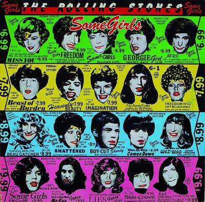 Warhol, Andy, 1928-1987, The Rolling Stones Schallplatte:"Some Girls", handsigniert, Passepartout, unter Glas gerahmt, ca.31x32cm