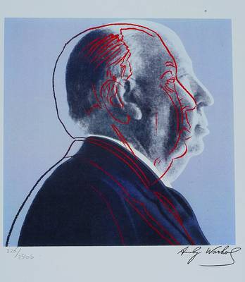 Warhol, Andy, 1928-1987, Alfred Hitchcock, Farbsiebdruck, handsigniert, nummeriert 326/2400, ca. 30x41cm