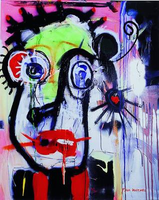 Paul Kostabi, geb. 1962, Giclée auf Leinwand, "Rootie Tootie", handsigniert und nummeriert17/30, Bildmaß: 69x55 cm, Blattmaß: 75x61 cm