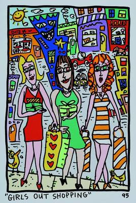 James Rizzi, 1950 New York - 2011, Girls out shopping, Original Farblithographie von 1995 auf Bütten, Blattgrösse ca. 35.5x24.5cm, Motivgrösse ca. ...