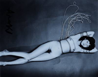 Nobuyoshi Araki, geb. 1940 Minowa/Tokio, Asia Akt, s/w Fotografie, handsigniert, unter Glas, gerahmt, ca. 20x25cm