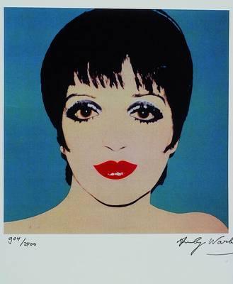 Warhol, Andy, 1928-1987, Liza Minelli, Farboffset, handsigniert und num. 904/2400, ca. 24.5x20.5cm, Blattgr. ca. 42x30cm, rückseitig gestempelt: ...