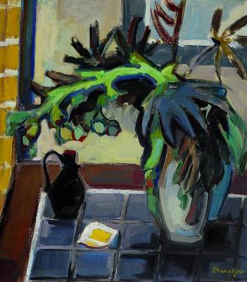Brutzer, Karl, 1894-1964, Karlsruhe, Stillleben, Öl/Hartfaser, rechts unten signiert, ca. 75x66cm, Rahmen