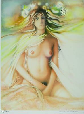 Renoux, Allain, geb. 1944, Printemps, Farblithographie auf Bütten, handsigniert u. nummeriert XXIV/CLXXV, ca. 75x56cm