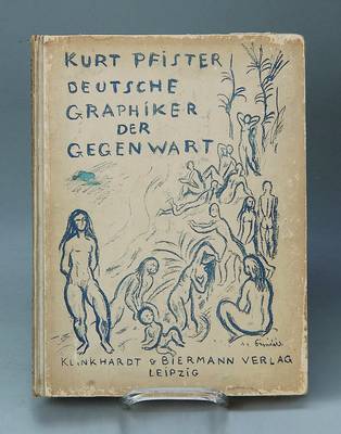 Kurt Pfister: Deutscher Graphiker der Gegenwart, Klinkhardt und Biermann Verlag Leipzig 1920, komplett mit 31 Tafeln, darunter 23 Originalgrafiken ...
