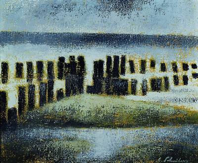 Carl Schneiders, 1905-1974, An der Nordsee, Öl/Lwd, rechts unten signiert, ca. 50x60cm, Rahmen
