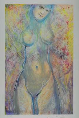 Prof. Ernst Fuchs, geb. 1930 Wien, Sacre de Printemps, Gicleedruck, handsigniert, num. 31/300, ca. 54x33,5 cm, gesamt: 61 x 39,5 cm