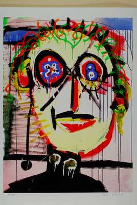 Paul Kostabi, geb. 1962, 8 Ball Nation, Giceleedruck, handsigniert und nummeriert, 54/75, ca. 53,8 x 40 cm, gesamt: 61 x 46 cm
