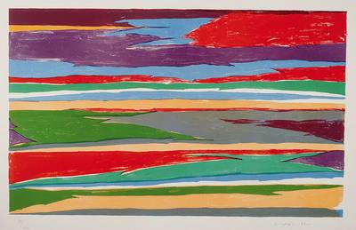 Piero Dorazio, 1927-2005, Farbholzschnitt, handsigniert und num. 78/100, ca. 67x60cm, unter Glas, Rahmen