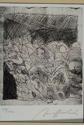 Alfred Hrdlicka, 1928-2009, Radierung, handsigniert und nummeriert 34/100, ca. 22.5x20cm