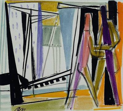 Rolf,Müller-Landau, 1903-1956, Aquarell auf Papier, links unten monogrammiert, ca. 21x24cm
