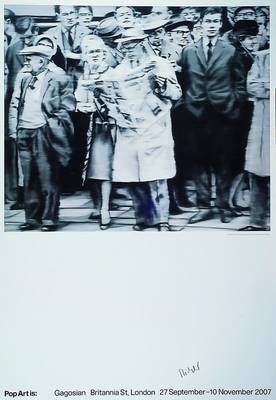 Richter, Gerhard, geb. 1932, Pop Art is: Plakat zur Ausstellung Gagosian Gallery London 2007, Farboffset, handsigniert, Blattgr. ca. 100x69cm