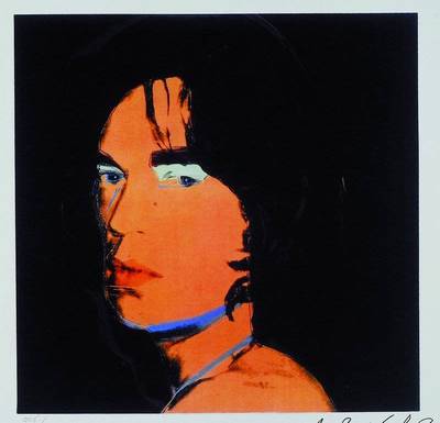 Andy Warhol, 1928-1987, Mick Jagger, Farbsiebdruck, handsigniert, nummeriert 905/2400, Motivgrösse ca. 23x22.5cm, Blattgrösse ca. 30x42cm