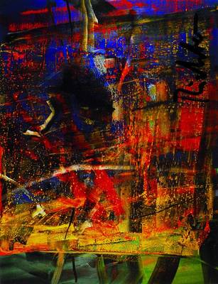 Gerhard Richter, geb. 1932 Dresden, abstraktes Postkarten-Multiple, handsigniert, ca. 10.5x15cm