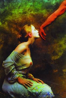 Jan Saudek, geb. 1939 Prag, Fotomultiple, handsigniert, Passepartout, unter Glas gerahmt, ca. 10x15cm