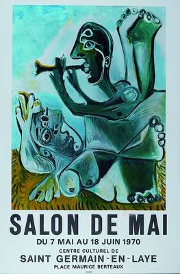 Pablo Picasso, 1881-1973, Farblithographie, Salon de Mai, 1970, handsigniert, unter Glas gerahmt, ca. 68x46cm
