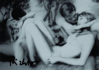 Gerhard Richter, geb. 1932 Dresden, 2 Liebespaare, Fotomultiple, handsigniert, ca.10,5x14,8 cm